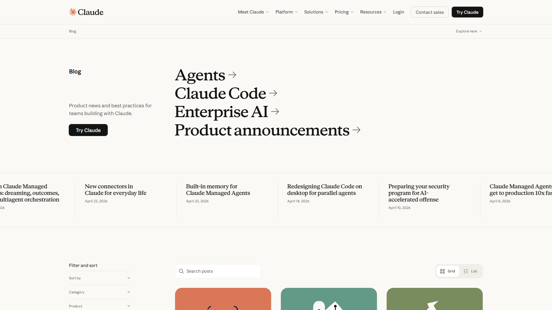 Blog Page Screenshot