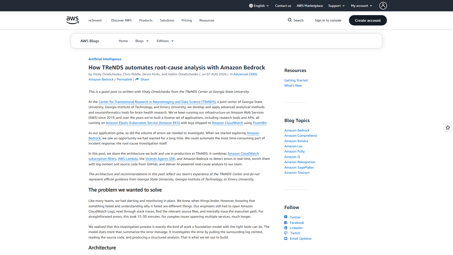 Blog Page Screenshot