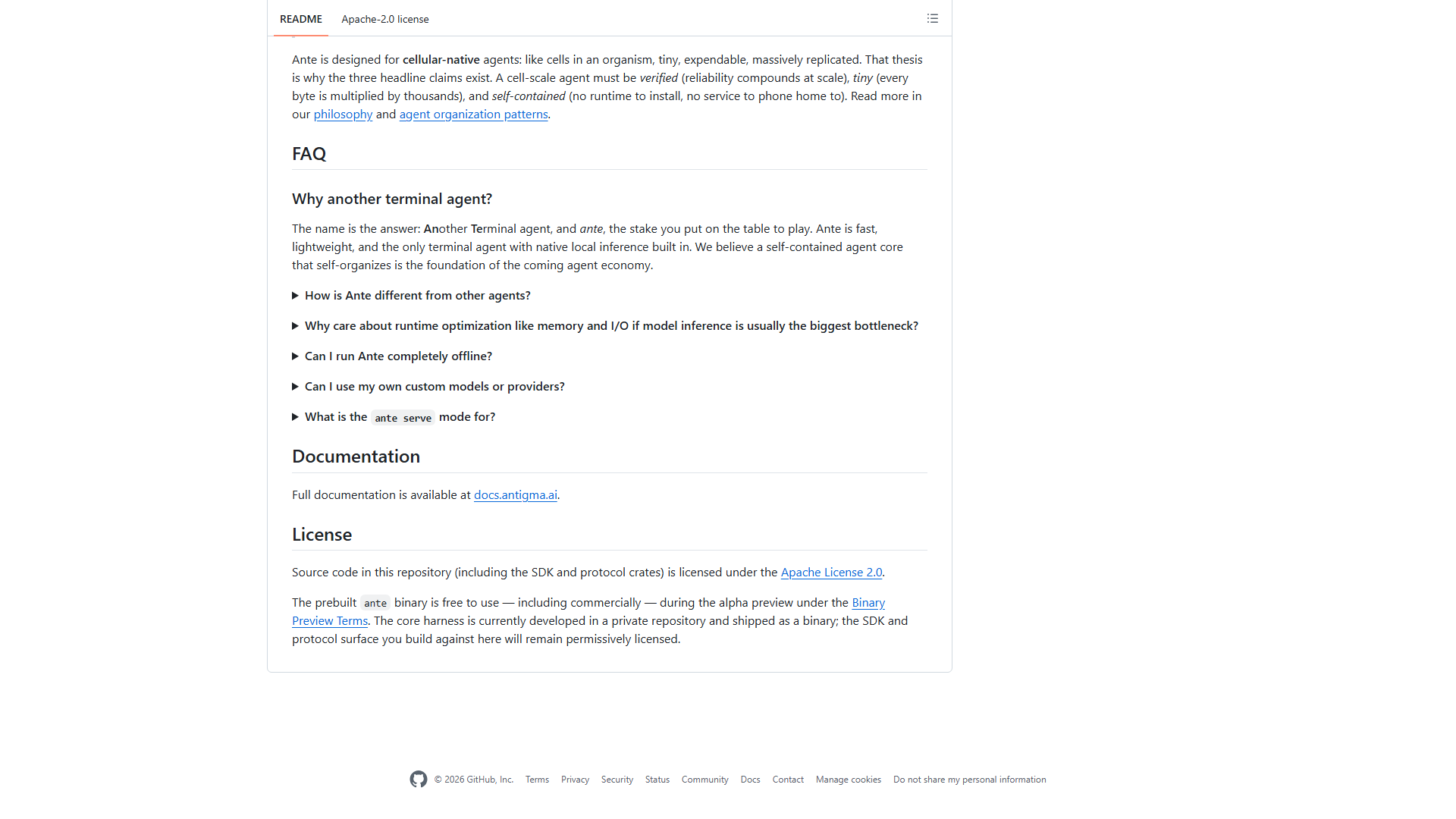 Product Homepage Screenshot
