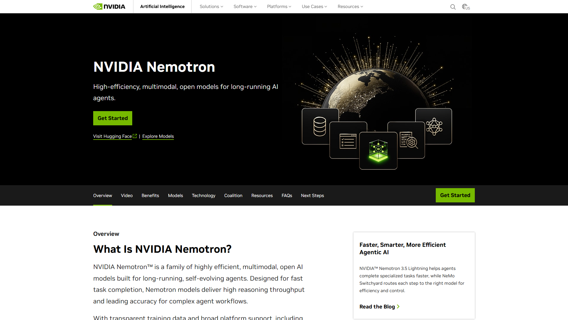 Product Homepage Screenshot