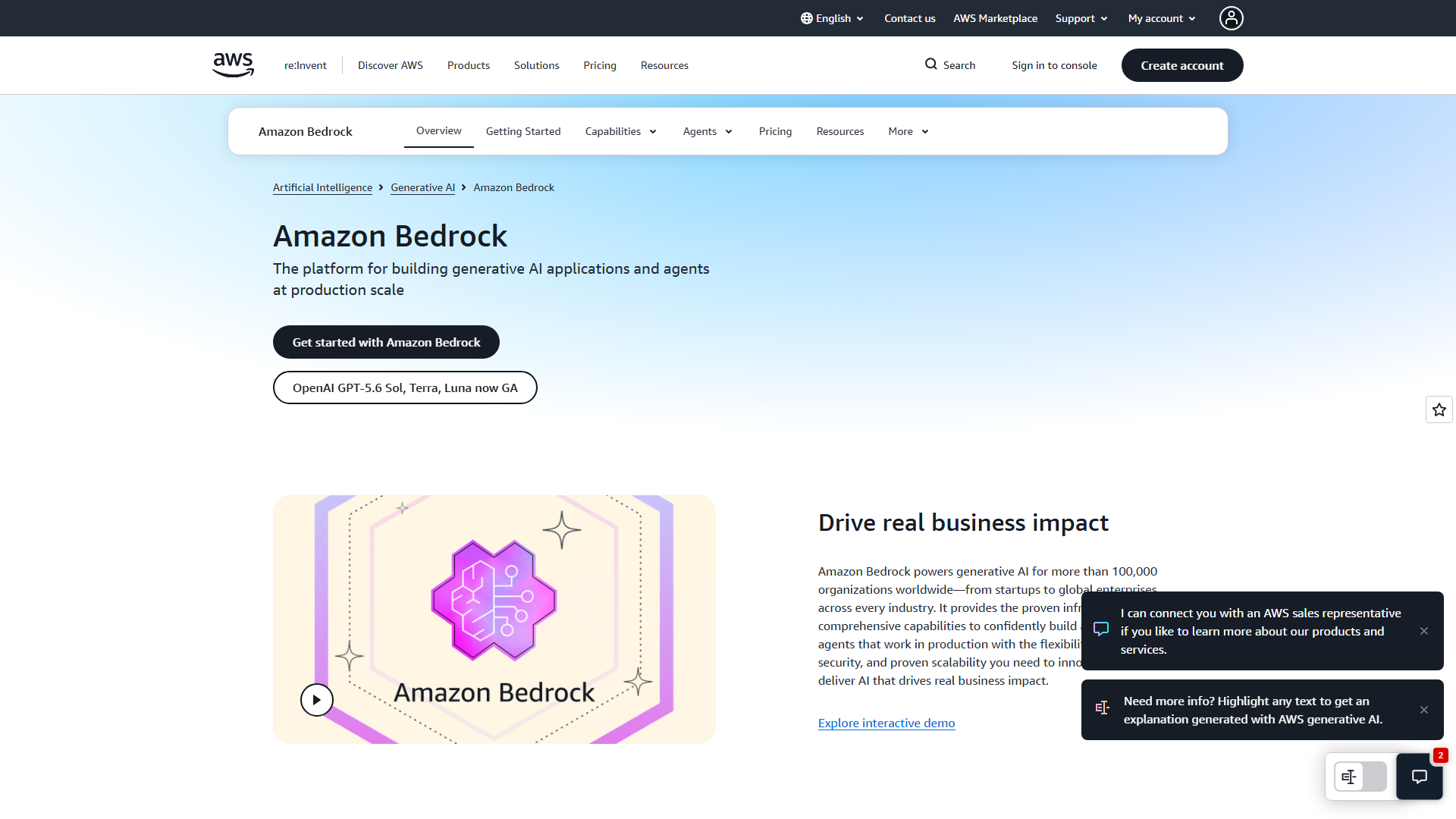 Product Homepage Screenshot